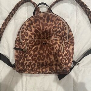 Kate Spade Brown Leopard Print Backpack